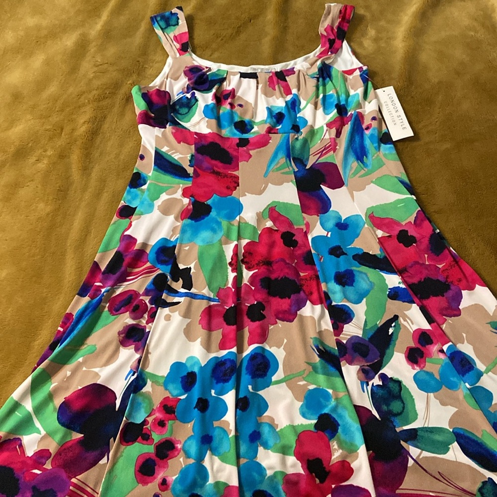 London Style Collection sleeveless floral dress new size XL